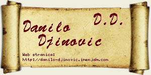 Danilo Đinović vizit kartica